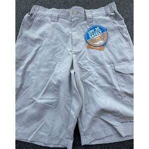 Columbia Shorts Mens 28W 10L Beige PFG Omni Shade Blood N‎ Guts Pockets New